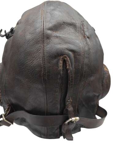 WW2 RAF B-type flying helmet Sz3 & MKIV goggles guide plates