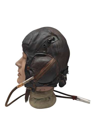 WW2 RAF B-type flying helmet Sz3 & MKIV goggles guide plates