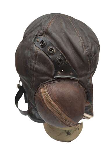 WW2 RAF B-type flying helmet Sz3 & MKIV goggles guide plates