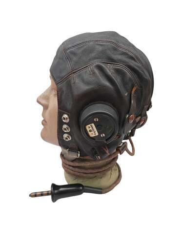 WW2/1950s RAF 2nd PATTERN C-TYPE FLYING HELMET - Sz4 Large