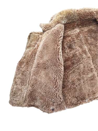 WW2 RAF IRVIN SHEEPSKIN FLYING JACKET - PAINTED SQUADRON BADGE