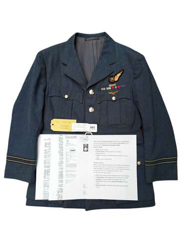 Post-WW2 RAF OFFICERS SD TUNIC - NAMED 