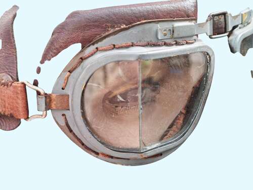 WW2 RAF 1st pattern C-type flying helmet set - NAMED - F/O LOVE EA