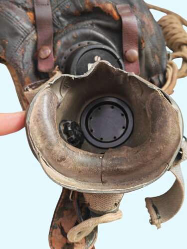 WW2 RAF 1st pattern C-type flying helmet set - NAMED - F/O LOVE EA
