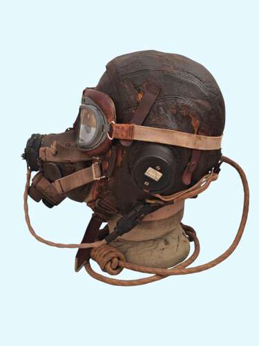 WW2 RAF 1st pattern C-type flying helmet set - NAMED - F/O LOVE EA