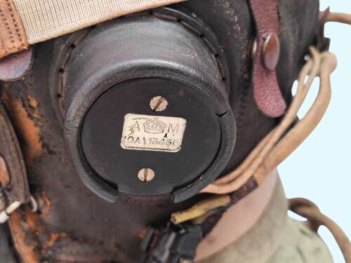 WW2 RAF 1st pattern C-type flying helmet set - NAMED - F/O LOVE EA