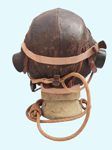 WW2 RAF 1st pattern C-type flying helmet set - NAMED - F/O LOVE EA