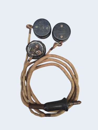 WW2 RAF external flying helmet wiring loom - complete
