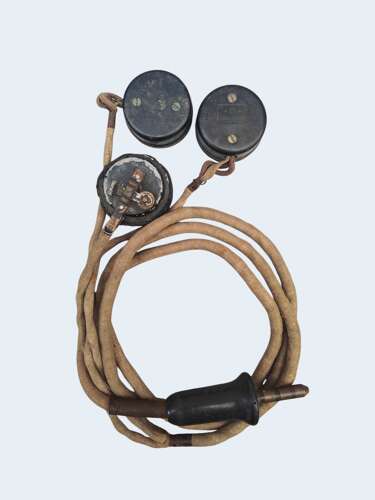 WW2 RAF external flying helmet wiring loom - complete