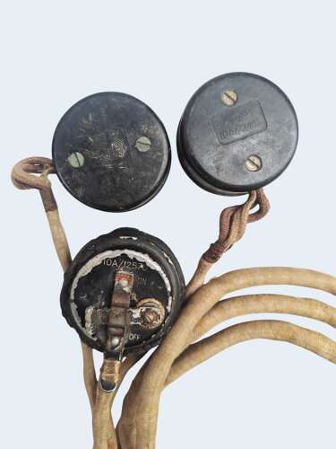 WW2 RAF external flying helmet wiring loom - complete