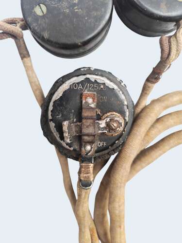 WW2 RAF external flying helmet wiring loom - complete