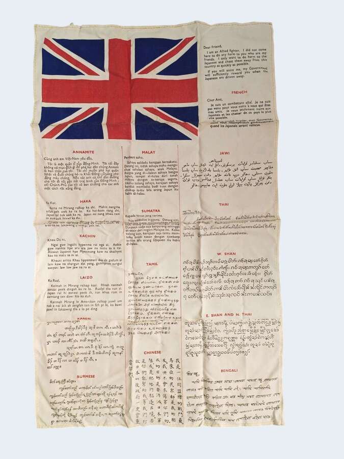 WW2 RAF BLOODCHIT 17 LANGUAGES - BURMA THEATRE