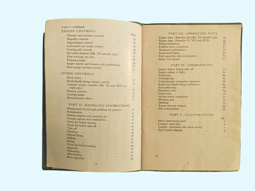 WW2 RAF WELLINGTON III - XVIII PILOT'S NOTES - /44 dated