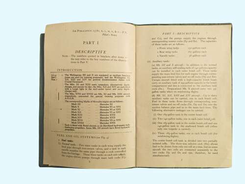 WW2 RAF WELLINGTON III - XVIII PILOT'S NOTES - /44 dated
