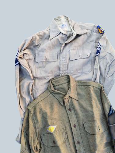 WW2 USAAF 8th AF uniform group - SGT. Merle S. Morris - 448th BG Seething