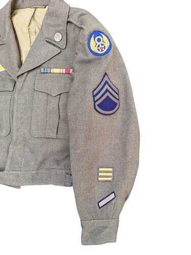 WW2 USAAF 8th AF uniform group - SGT. Merle S. Morris - 448th BG Seething