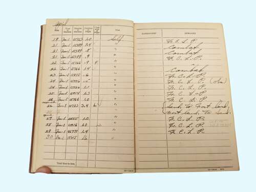 WW2 USN Logbook grouping - LT. R.C. BUNTEN - CARRIER PILOT