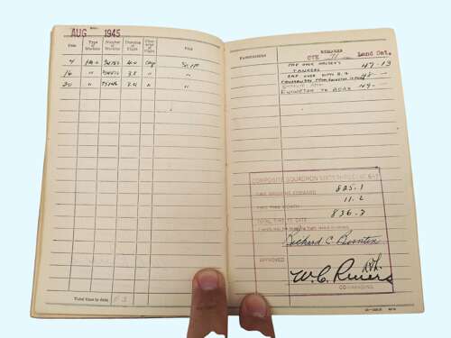 WW2 USN Logbook grouping - LT. R.C. BUNTEN - CARRIER PILOT