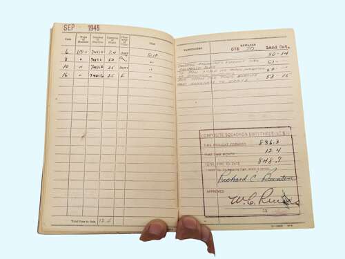 WW2 USN Logbook grouping - LT. R.C. BUNTEN - CARRIER PILOT
