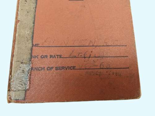 WW2 USN Logbook grouping - LT. R.C. BUNTEN - CARRIER PILOT