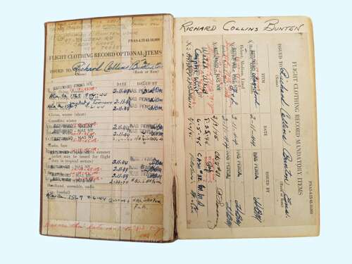 WW2 USN Logbook grouping - LT. R.C. BUNTEN - CARRIER PILOT