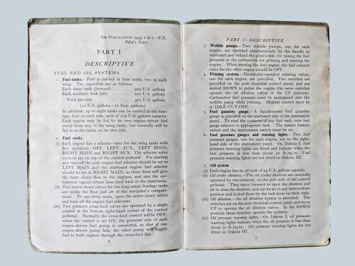 WW2 RAF Dakota I & III Pilots notes - dated /44