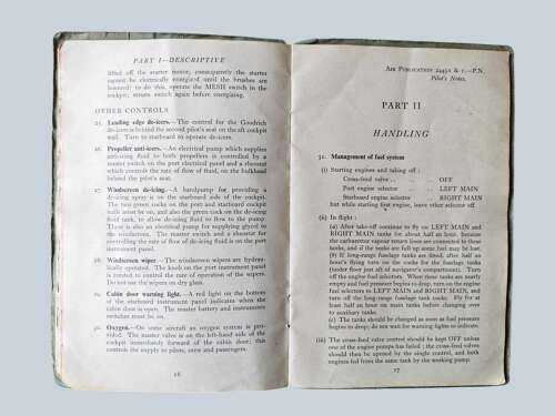WW2 RAF Dakota I & III Pilots notes - dated /44