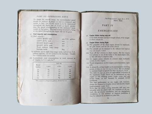 WW2 RAF Dakota I & III Pilots notes - dated /44