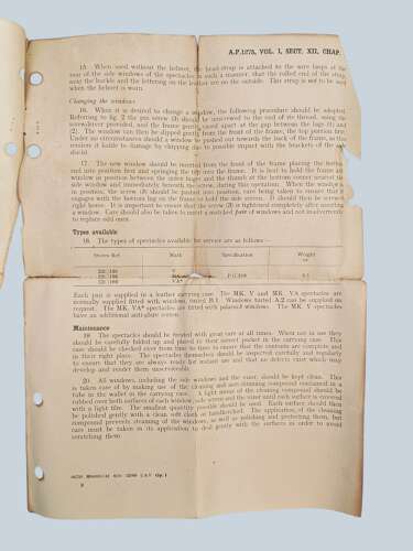 WW2 RAF MKVA Flying Spectacles