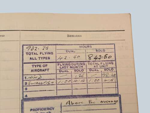 1930s/WW2 RAF Pilot's Flying Log book - Squadron Leader A.W. Vincent - 83 squadron