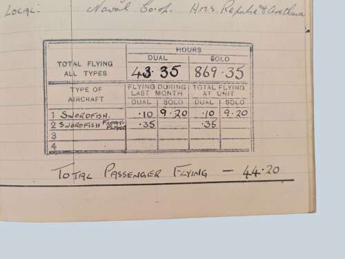 1930s/WW2 RAF Pilot's Flying Log book - Squadron Leader A.W. Vincent - 83 squadron