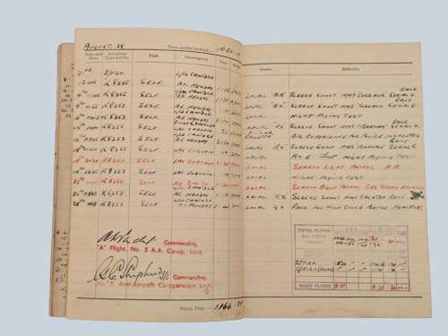 1930s/WW2 RAF Pilot's Flying Log book - Squadron Leader A.W. Vincent - 83 squadron