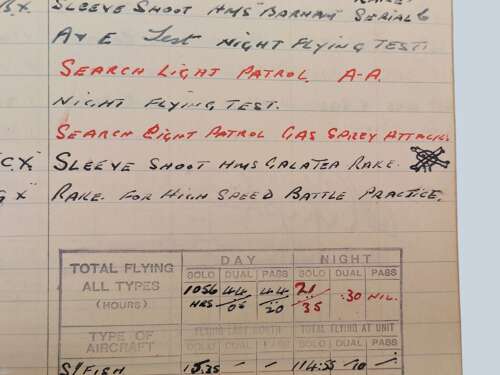 1930s/WW2 RAF Pilot's Flying Log book - Squadron Leader A.W. Vincent - 83 squadron