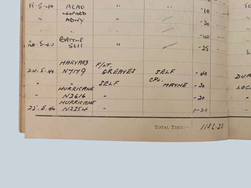 1930s/WW2 RAF Pilot's Flying Log book - Squadron Leader A.W. Vincent - 83 squadron