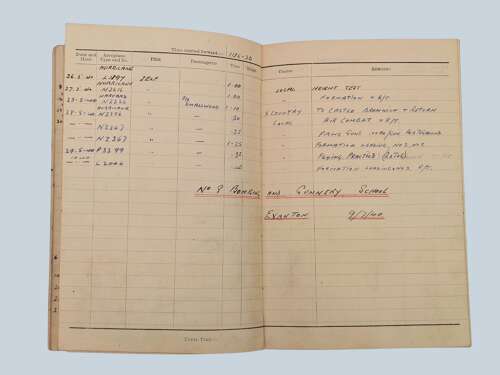 1930s/WW2 RAF Pilot's Flying Log book - Squadron Leader A.W. Vincent - 83 squadron