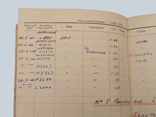 1930s/WW2 RAF Pilot's Flying Log book - Squadron Leader A.W. Vincent - 83 squadron