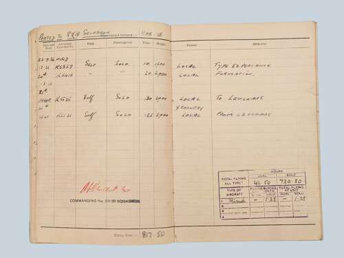 1930s/WW2 RAF Pilot's Flying Log book - Squadron Leader A.W. Vincent - 83 squadron