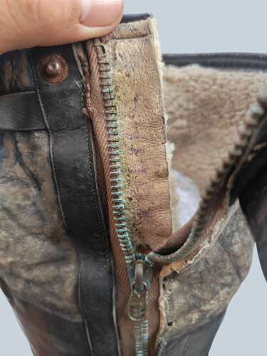 WW2 Luftwaffe Pilot/Aircrew single zip flying boots
