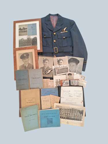 WW2 RAF - Tunic & Log book grouping - Flt/Lt G.A. Archer - Navigator