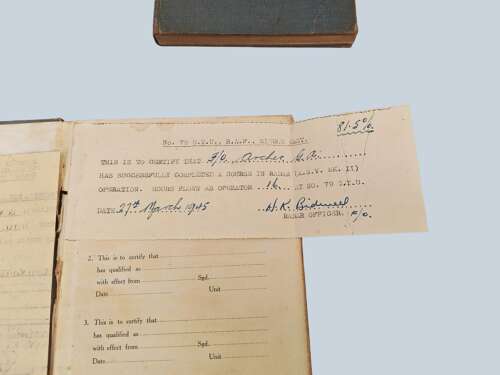 WW2 RAF - Tunic & Log book grouping - Flt/Lt G.A. Archer - Navigator