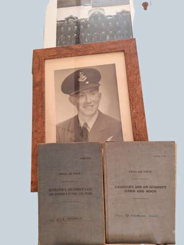 WW2 RAF - Tunic & Log book grouping - Flt/Lt G.A. Archer - Navigator