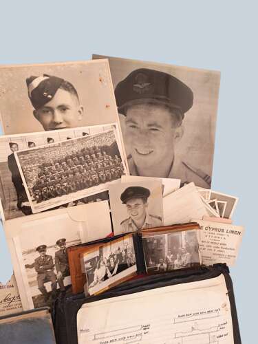 WW2 RAF - Tunic & Log book grouping - Flt/Lt G.A. Archer - Navigator
