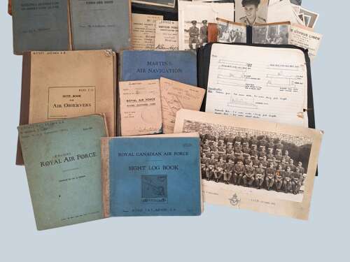 WW2 RAF - Tunic & Log book grouping - Flt/Lt G.A. Archer - Navigator