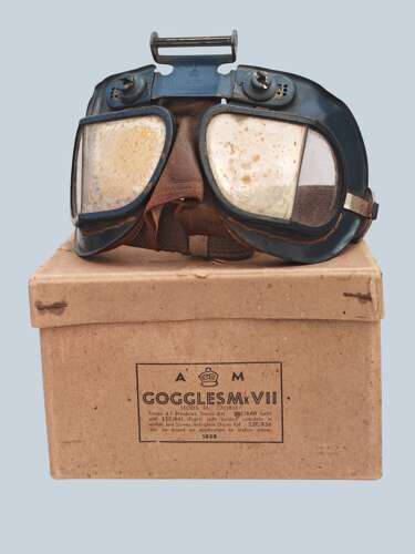 WW2 RAF MKVII Flying Goggles - Boxed