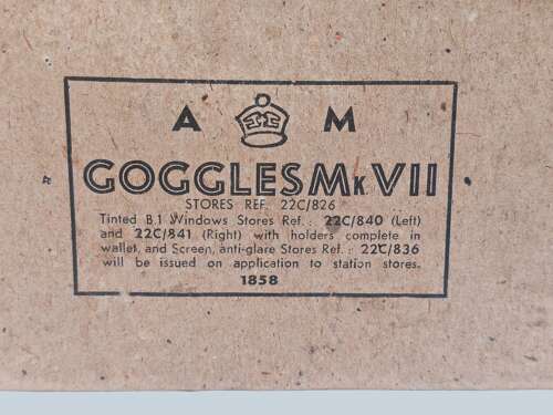 WW2 RAF MKVII Flying Goggles - Boxed